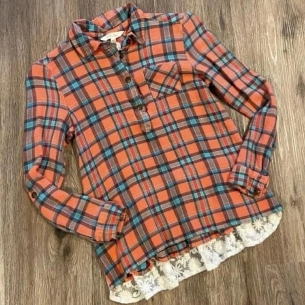 Matilda-jane Women's Orange and Navy Blouse